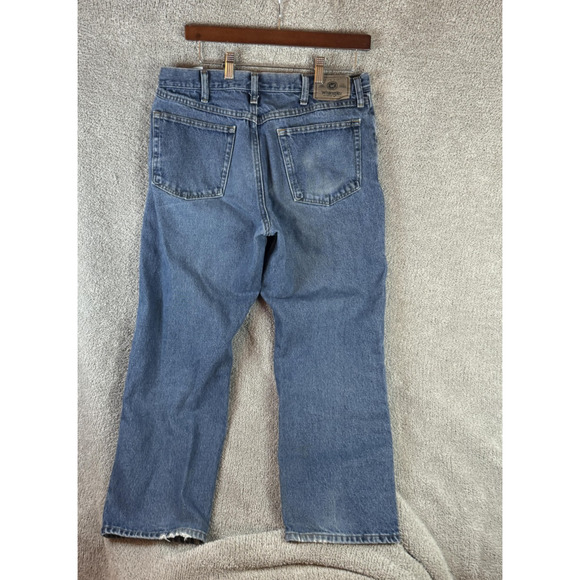 Wrangler Jeans Mens 34x29 Blue Relaxed Fit Denim Five Pocket Zip Fly 975-60WDR - Picture 10 of 15
